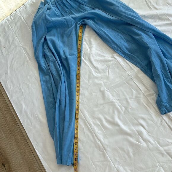 Copy / Becca Gauzy Smocked Waist Pants, Swim coverup, Coastline, Medium, NWT - Picture 7 of 10